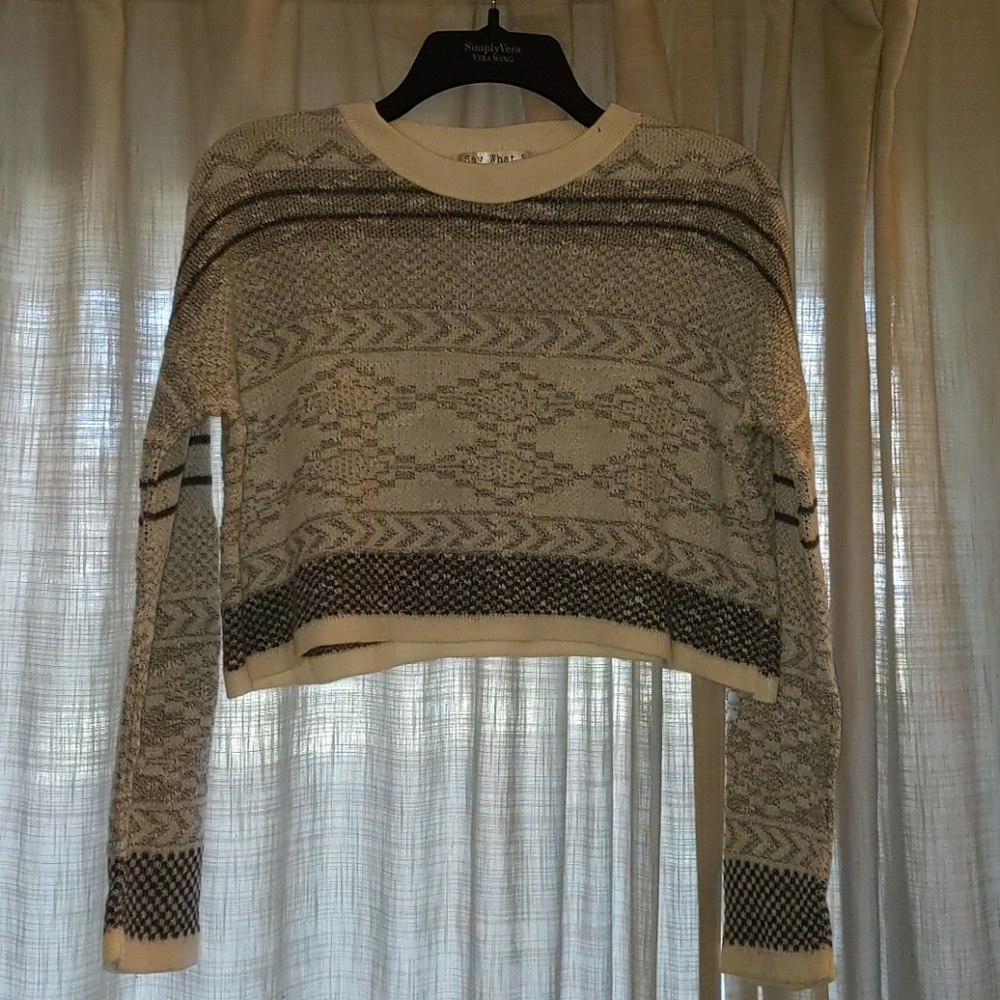 Wet Seal x Say What? Knitted cropped sweater